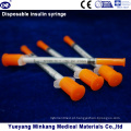Seringas descartáveis ​​da insulina das seringas 0.3cc da insulina das seringas 0.5cc da insulina (ENK-YDS-048)